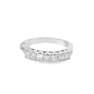 14K White 0.75ct Diamond Anniversary Women's Wedding Band