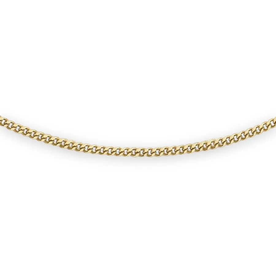 18ct Gold 1mm Curb Chain