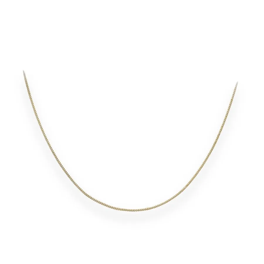 18ct Gold 1mm Curb Chain