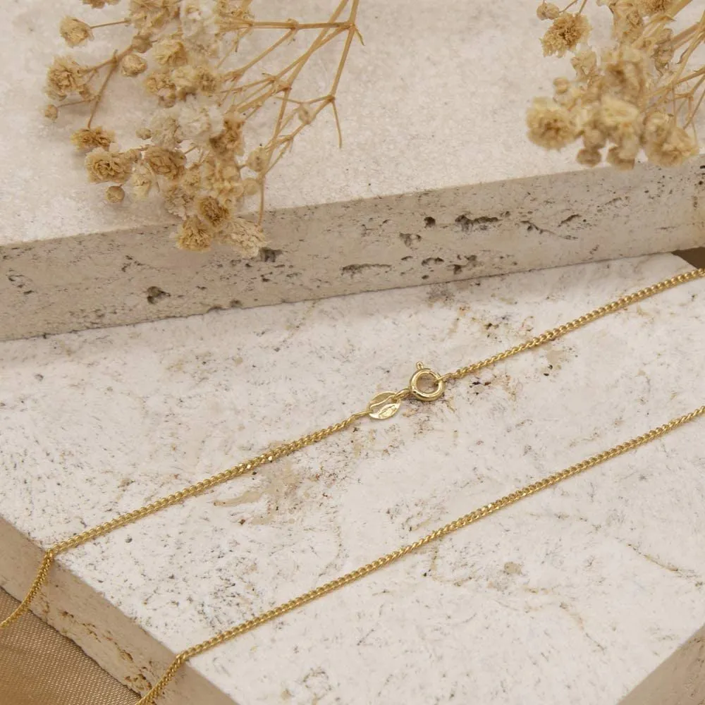 18ct Gold Curb 1.5mm Curb Chain