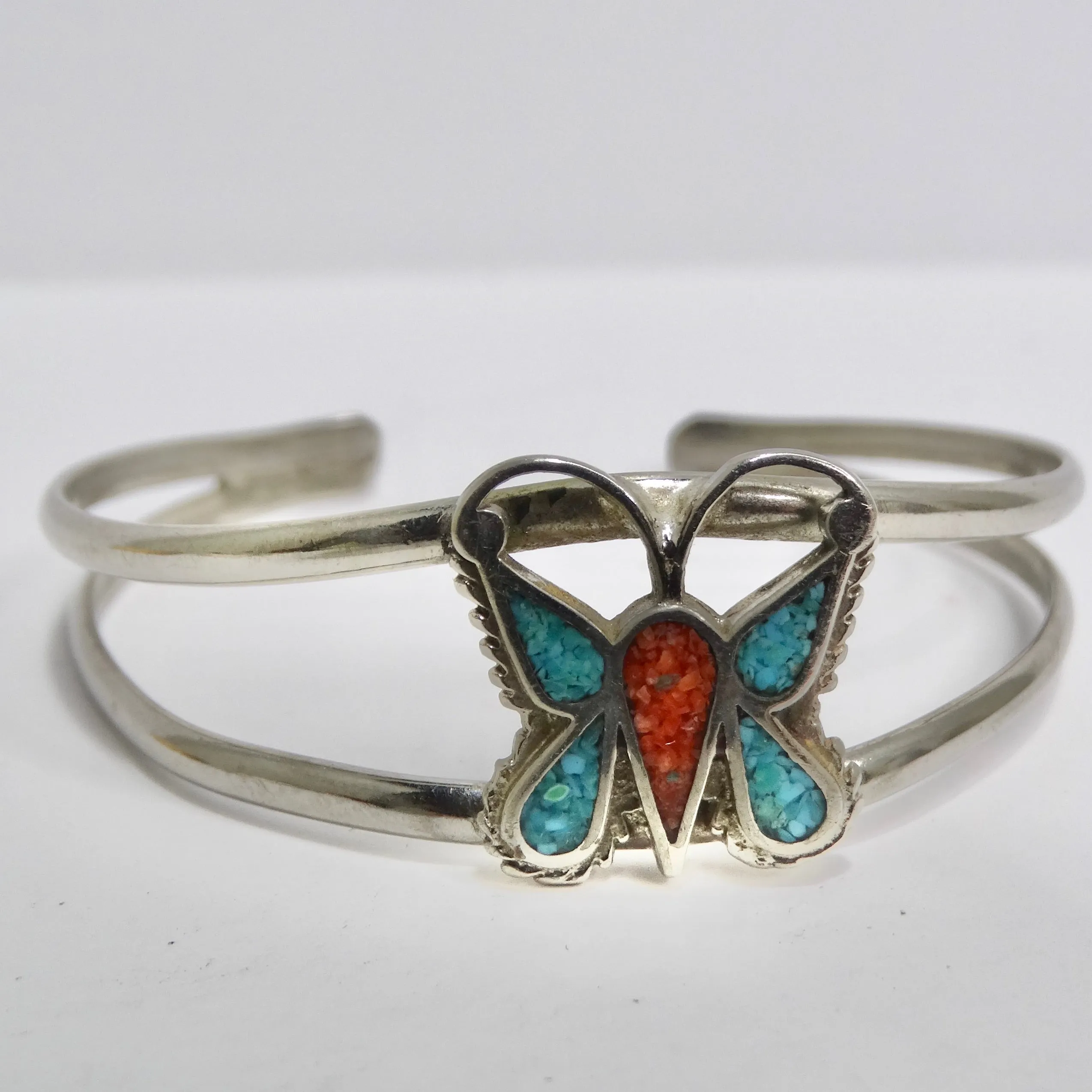 1950 Navajo Silver Butterfly Cuff Bracelet