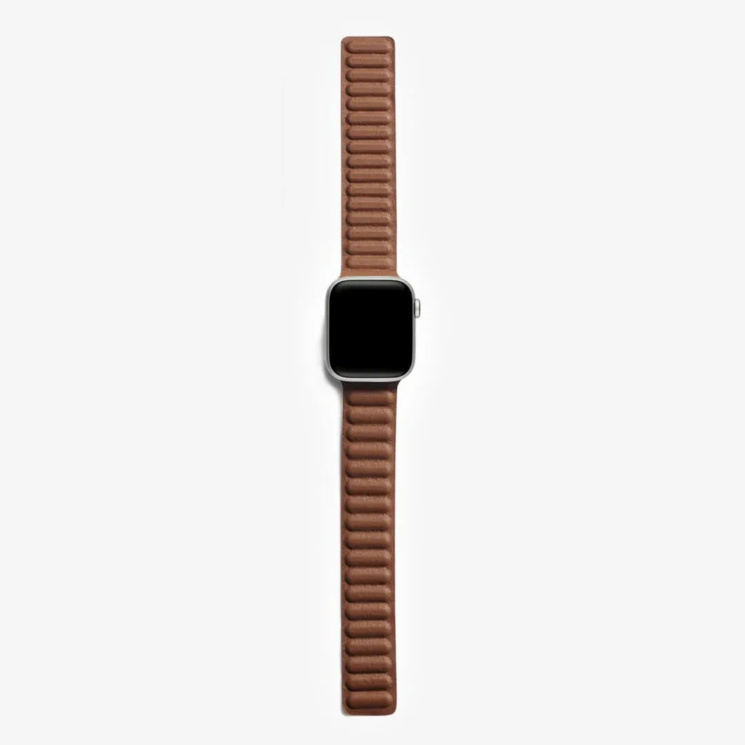 Apple Watch Leather Link Strap (40mm) - Saddle Brown