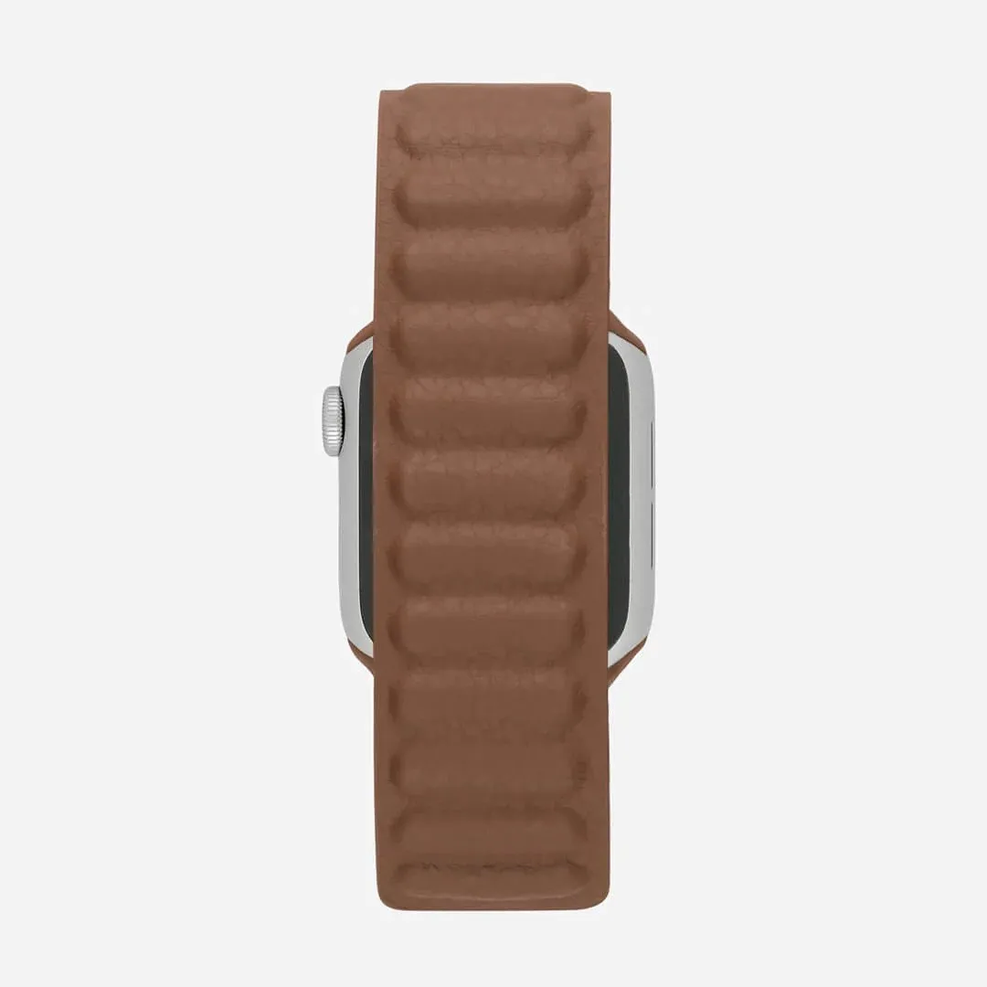 Apple Watch Leather Link Strap (40mm) - Saddle Brown