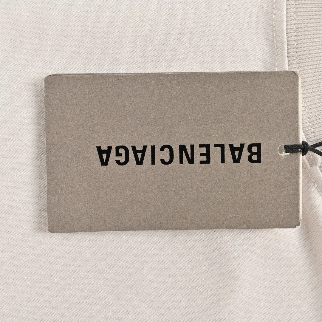 Balenciaga Pastel Logo T-Shirt in Off-White
