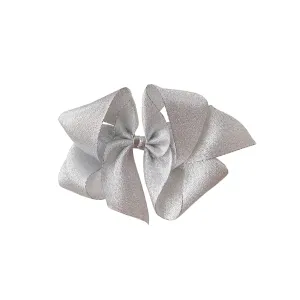 Big Silver Twinkle Metallic Bow