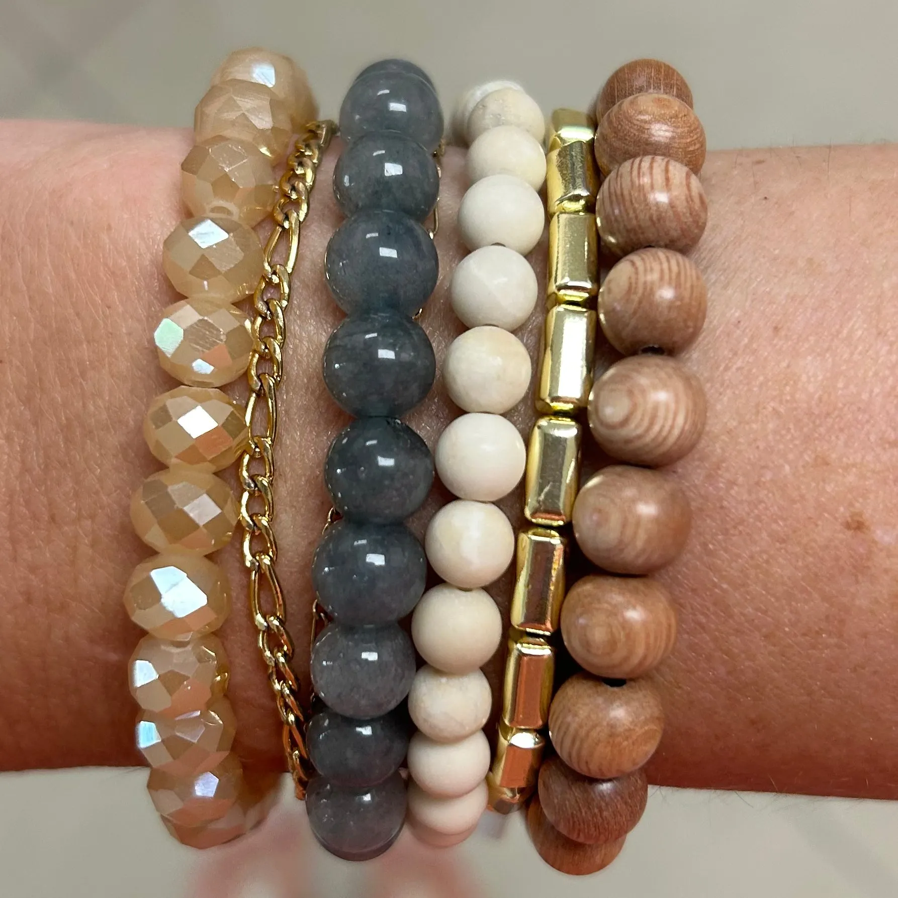 Blue Grey Jade 8mm Bracelet
