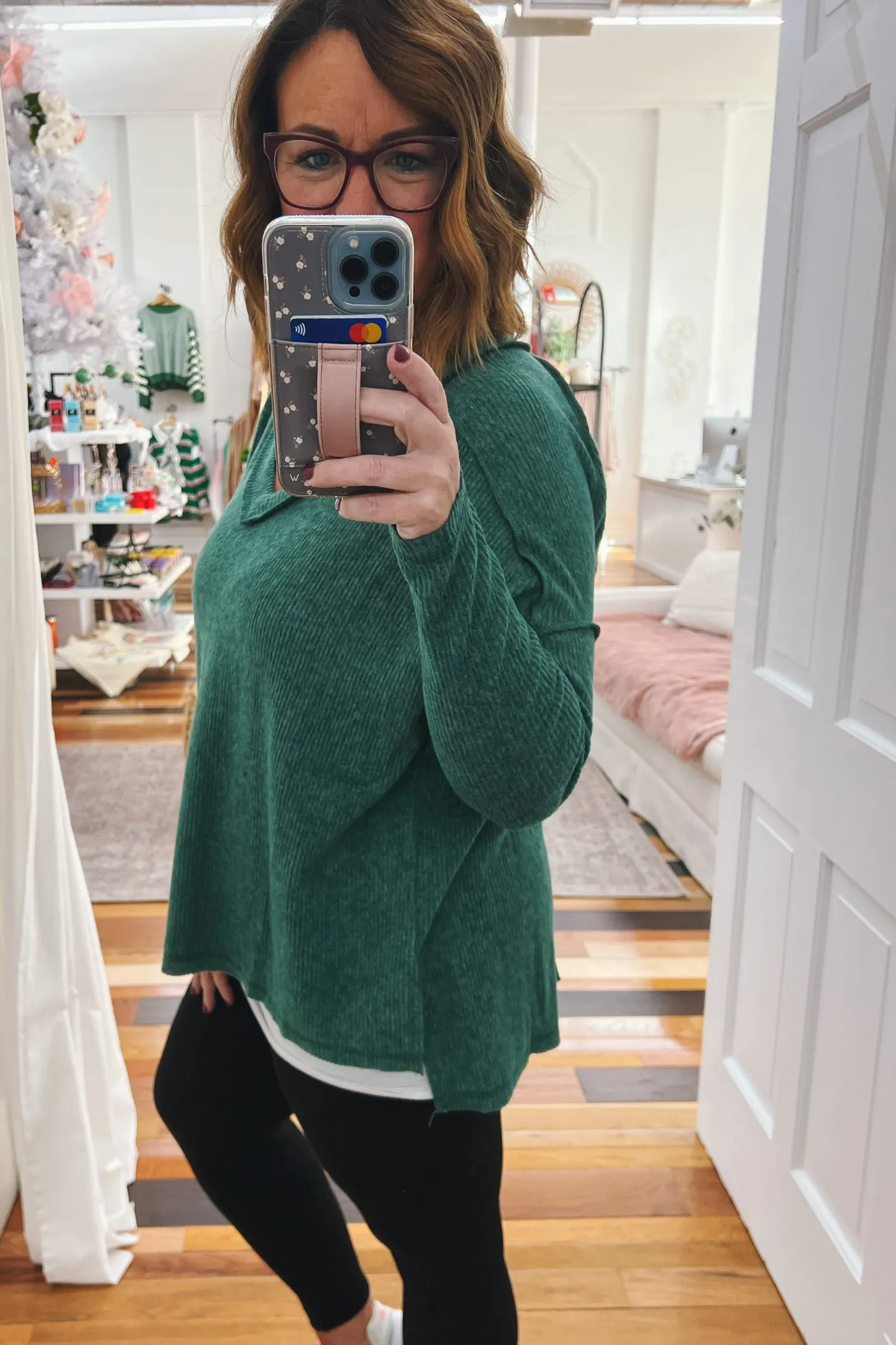 Bria Charcoal Relaxed Fleece Sweatshirt