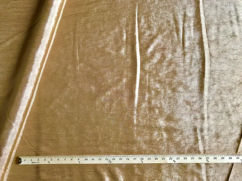 Camel Brown Silk Blend Fabric