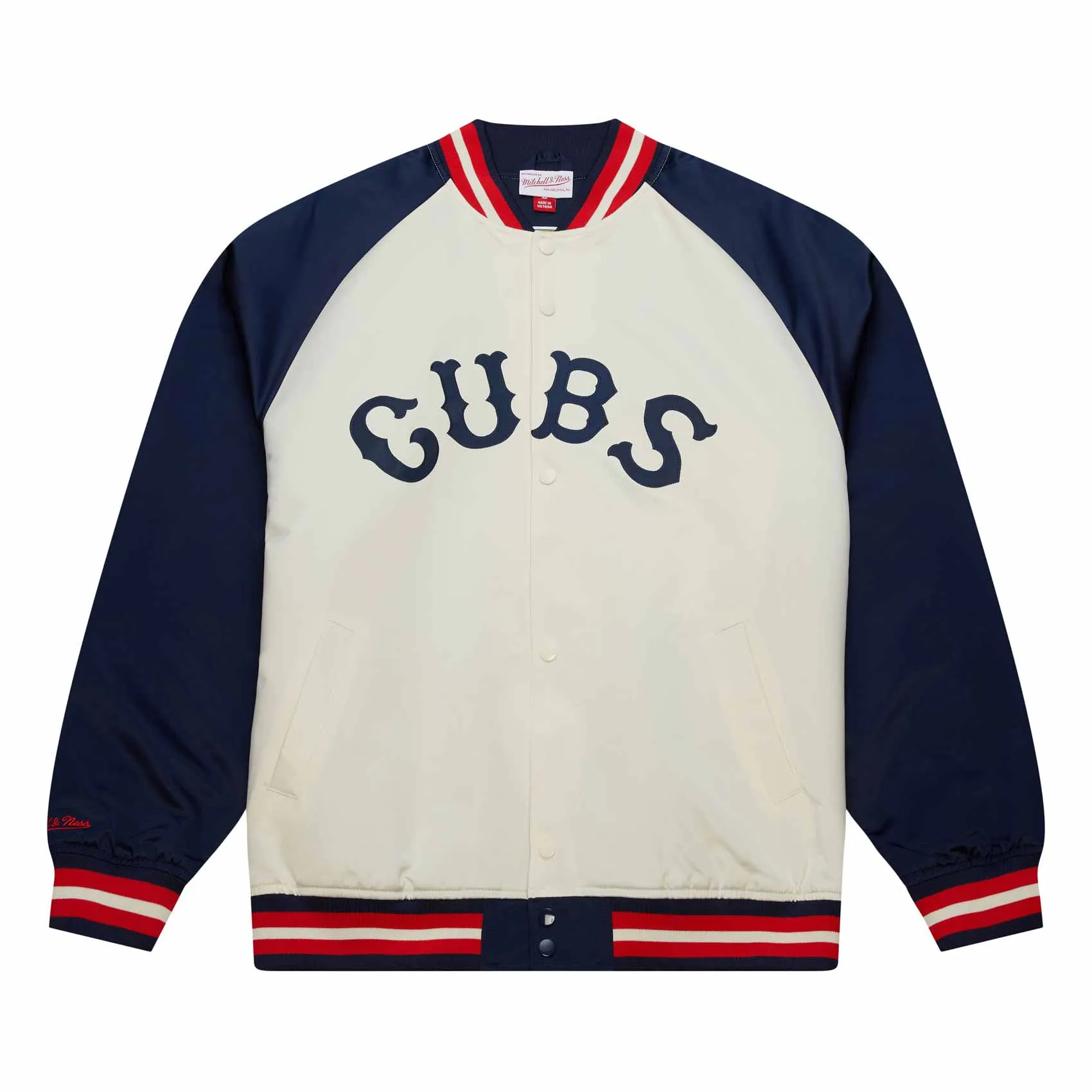 Chicago Cubs Mitchell & Ness Double Clutch Satin Jacket