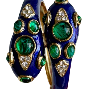 Cobalt Blue Double Headed Snake Bracelet