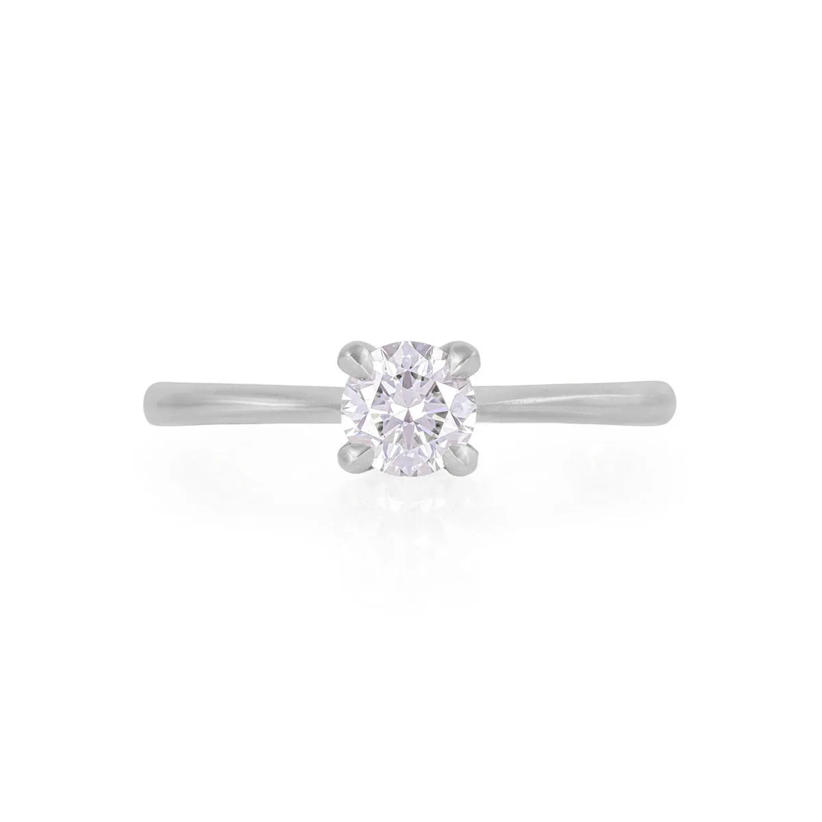 Darling 0.5ct Diamond Engagement Ring - 14k White Gold Polished Band