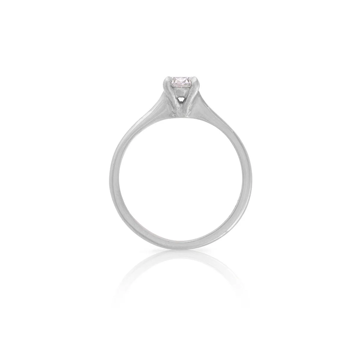 Darling 0.5ct Diamond Engagement Ring - 14k White Gold Polished Band