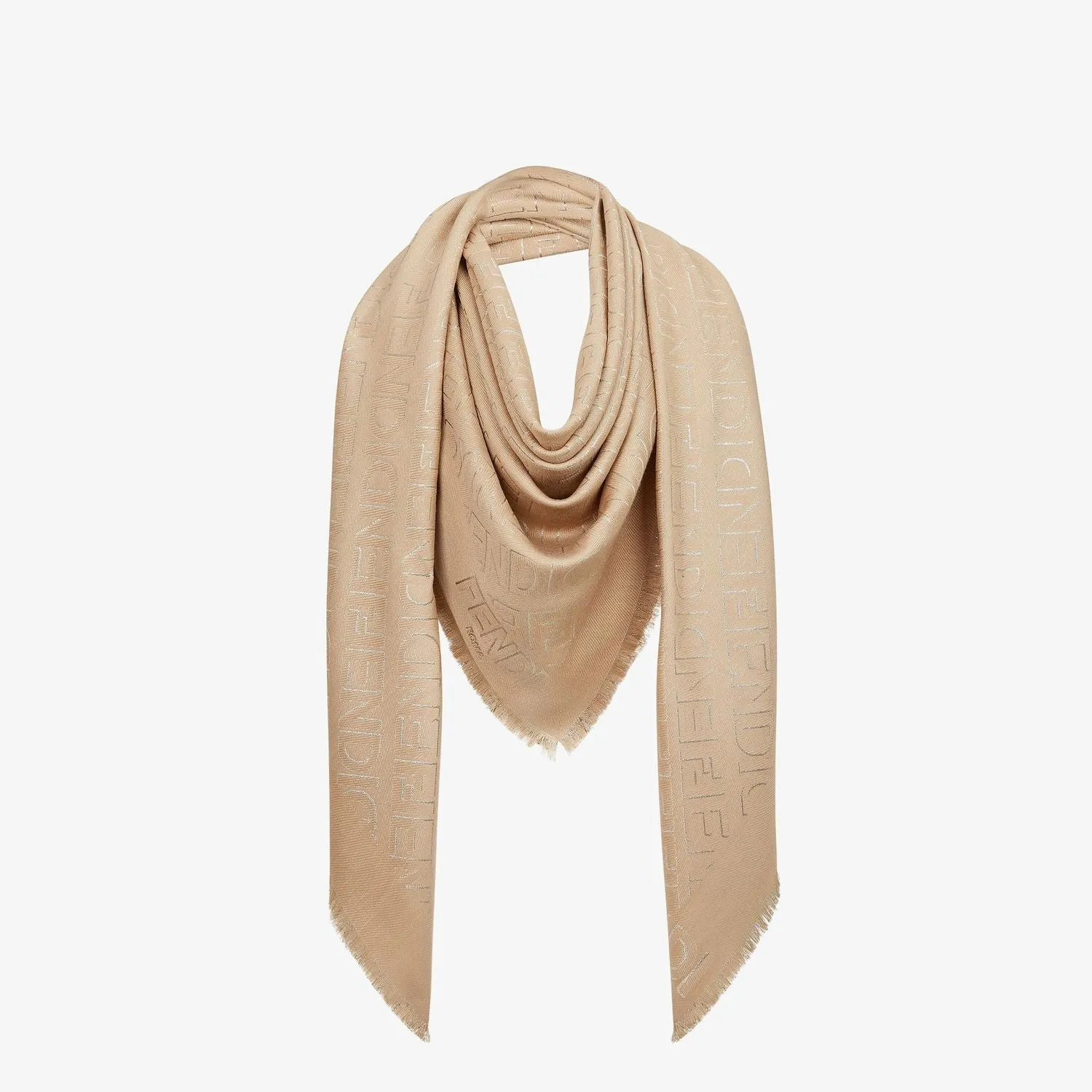 FENDI Luxury Diagonal Scarf 140x140cm for Women