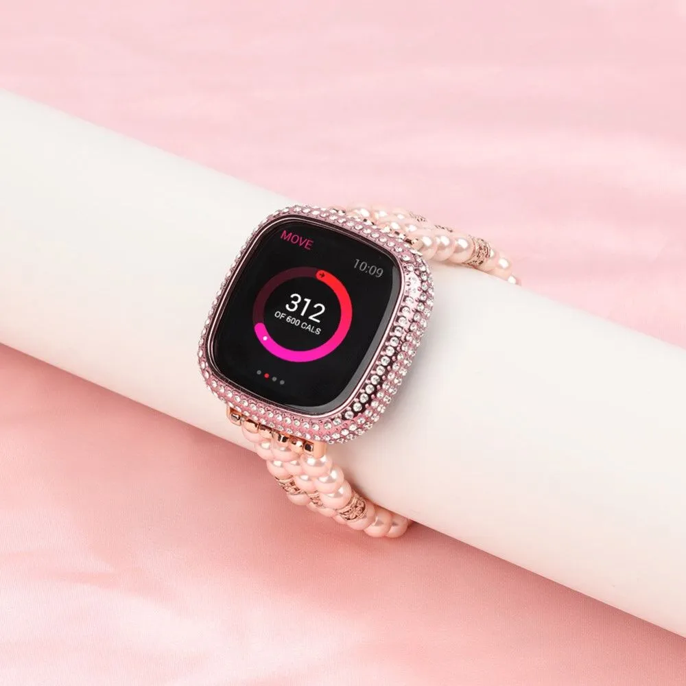 Fitbit Versa 3 fashionable décor watch strap - Pink