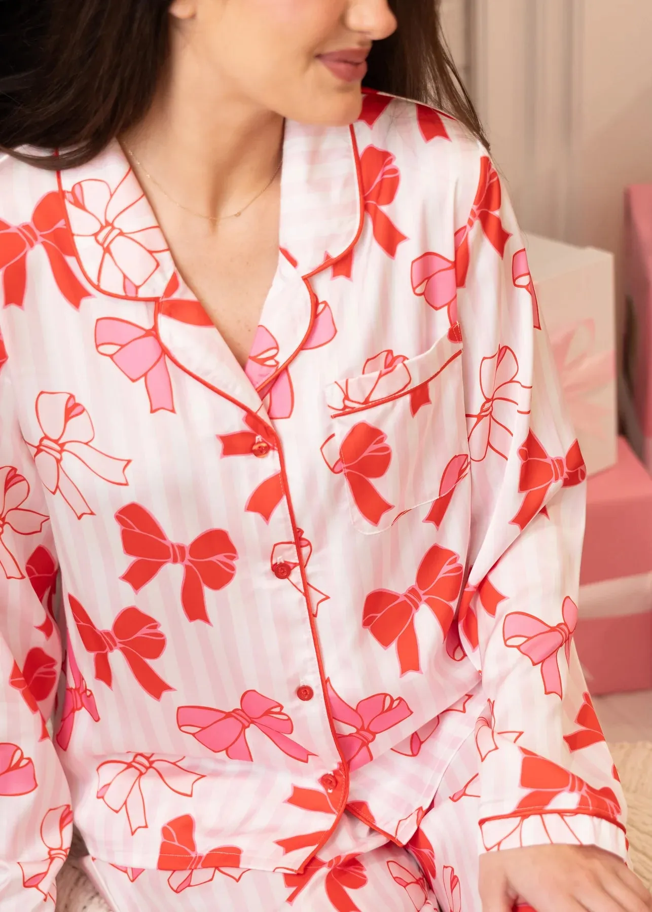 Mary Square - Women's Satin Charlotte Pajama - More the Merrier