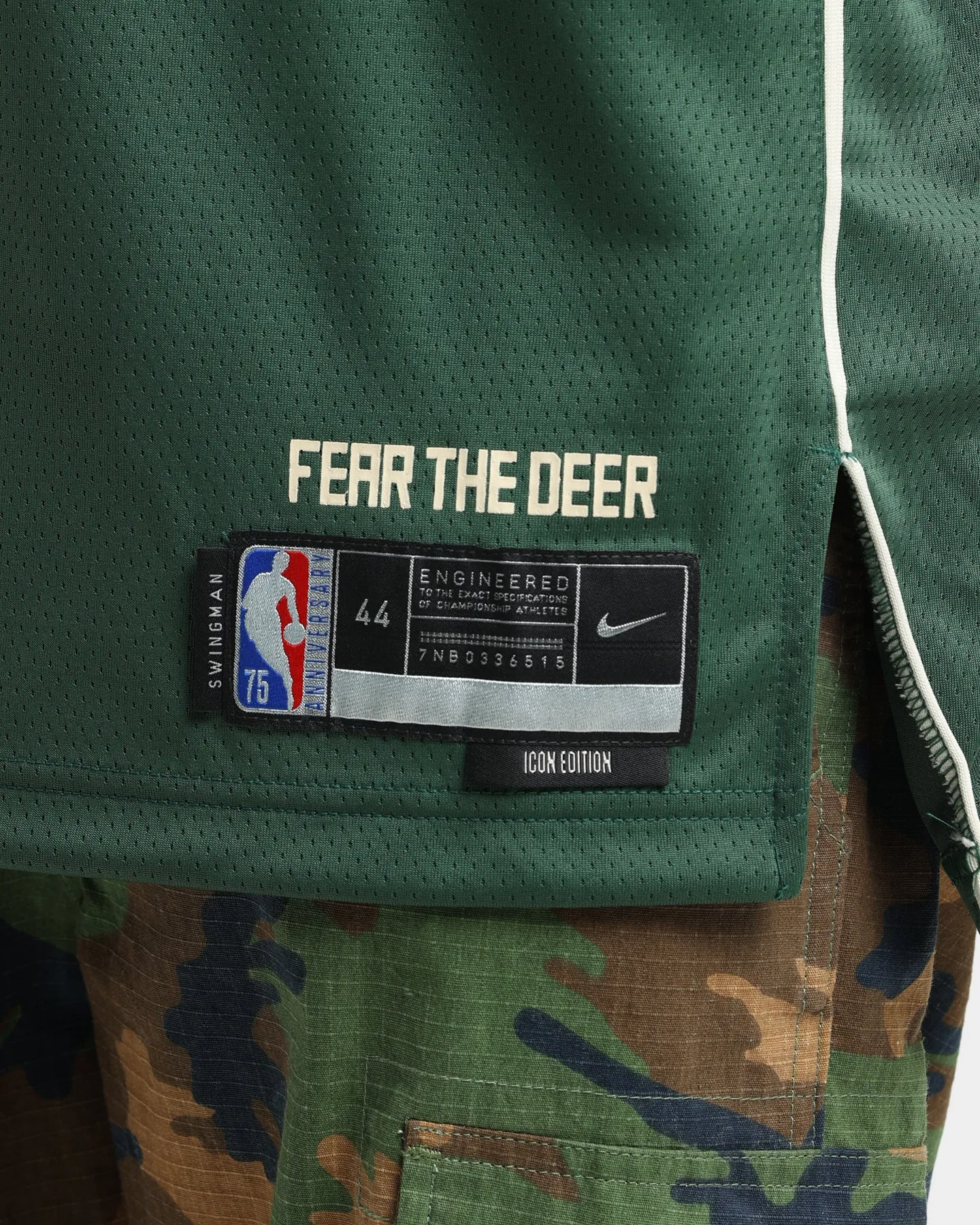 Nike Milwaukee Bucks Giannis Antetokounmpo #34 Icon Swingman Jersey Fir/Flat Opal
