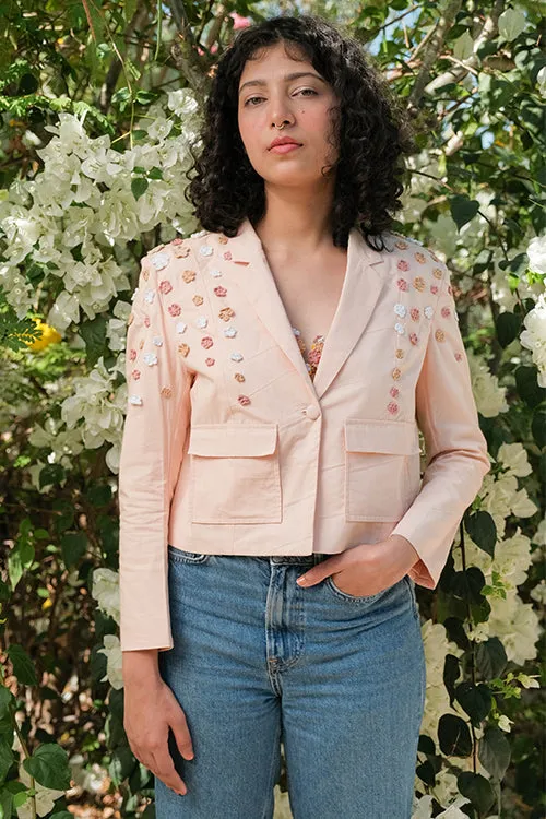 Okhai 'Revival' Pure Cotton Hand Embroidered Blazer