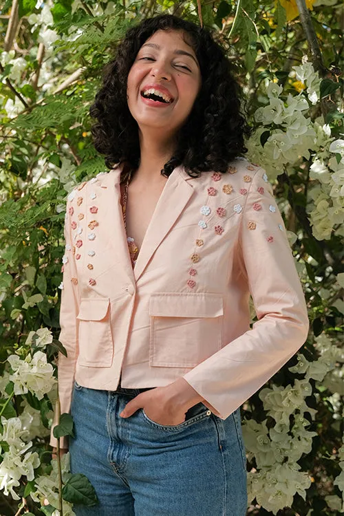 Okhai 'Revival' Pure Cotton Hand Embroidered Blazer