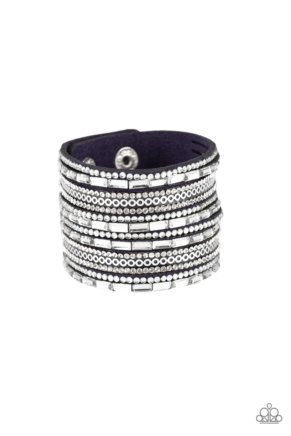 PAPARAZZI A Wait-and-SEQUIN Attitude - Blue Bracelet