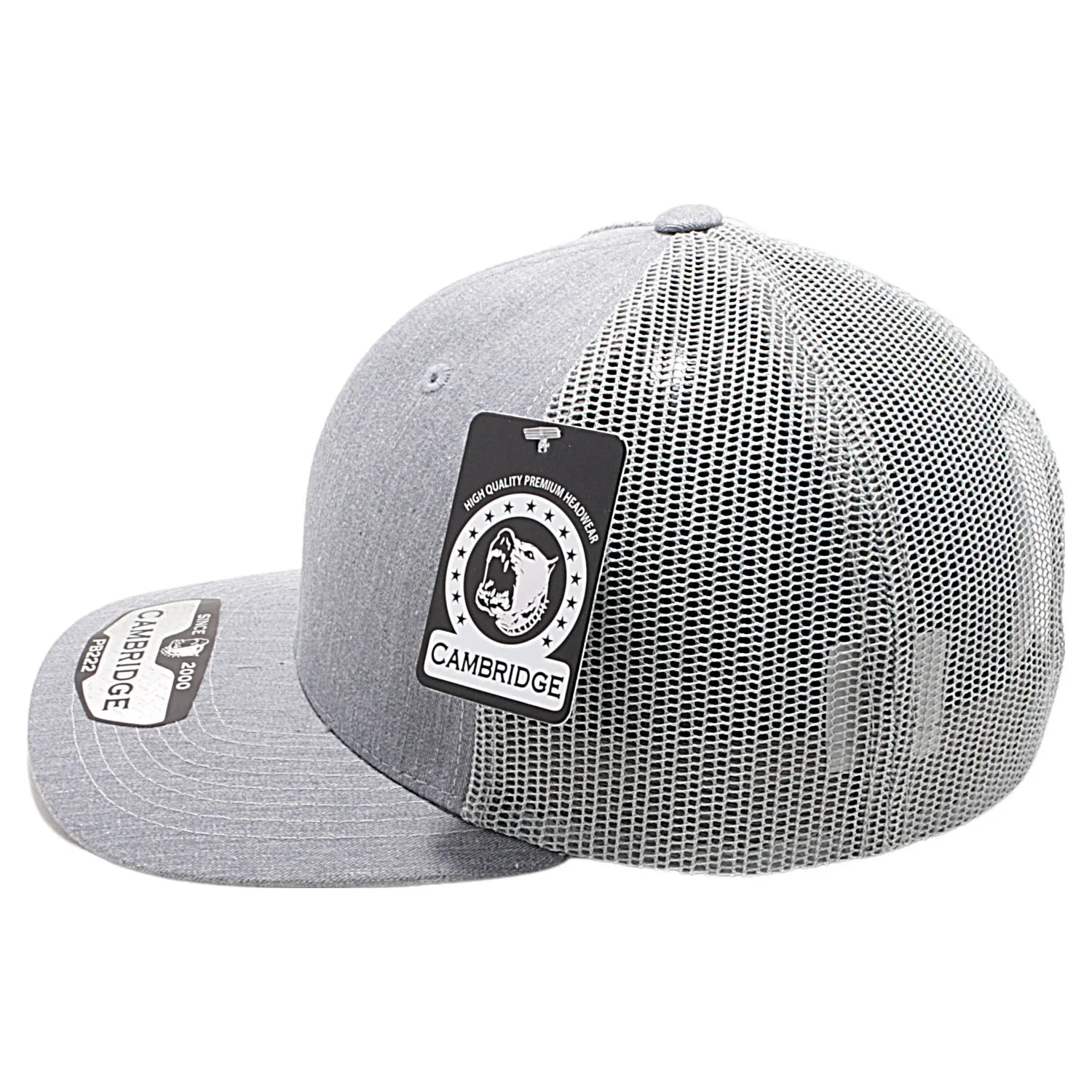 PB222H Pit Bull Cambridge Heather Gray Trucker Hat [Heather Gray/Gray]
