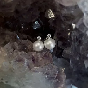 Pearl and Diamond Studs