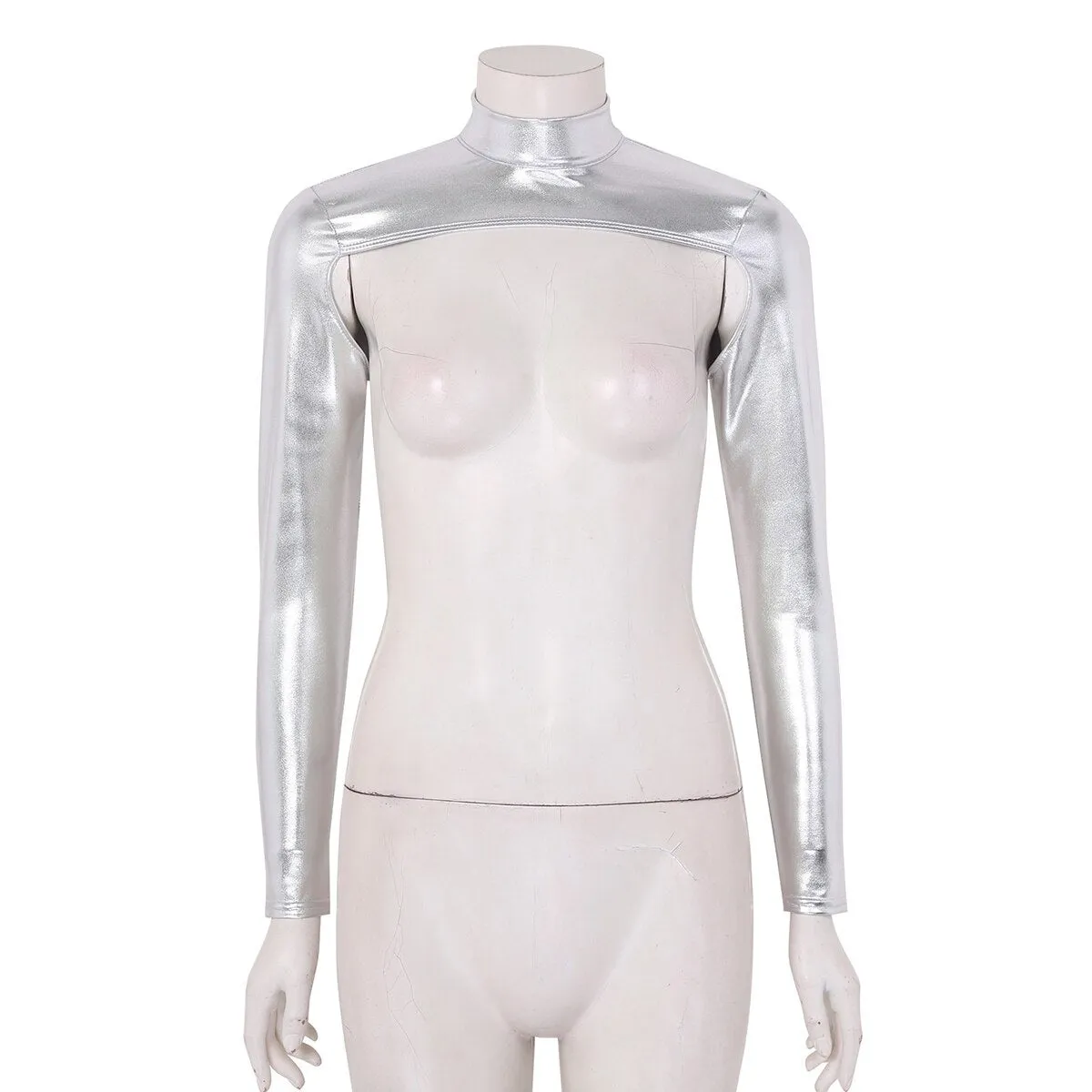 Shiny Metallic Crop Top