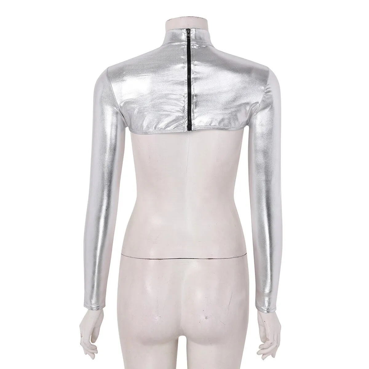 Shiny Metallic Crop Top