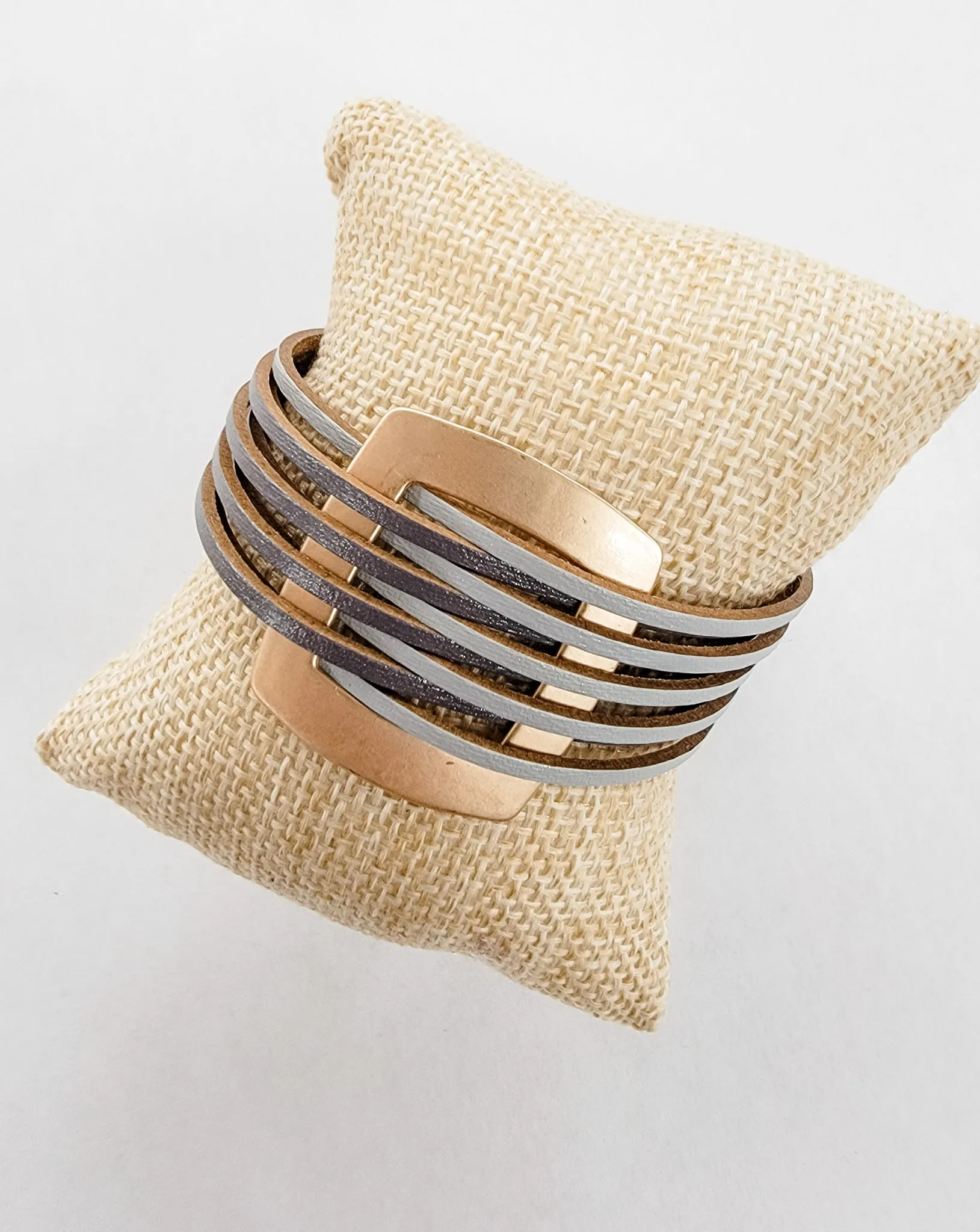 Two-Tone Square Magnetic Bracelet - Variety