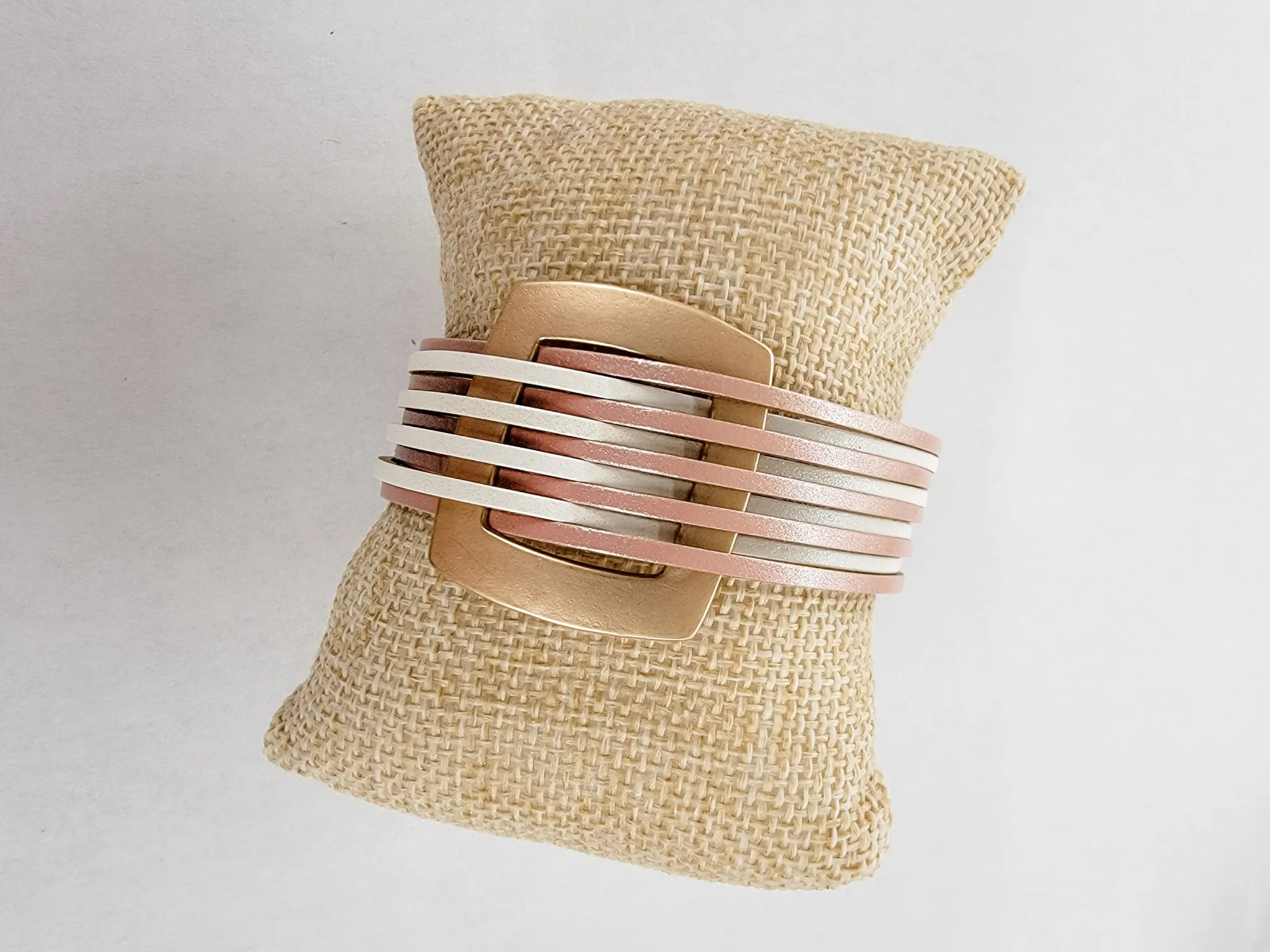 Two-Tone Square Magnetic Bracelet - Variety