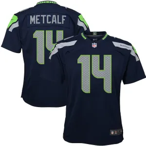 Youth DK Metcalf #14 Navy Seattle Seahawks Nike - Game Jersey